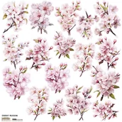 Scrapbooking - NAKLEJKI PAPIEROWE 24x24 ScrapLove Cherry Blossom kwiat jabłoni - miniaturka - grafika 1