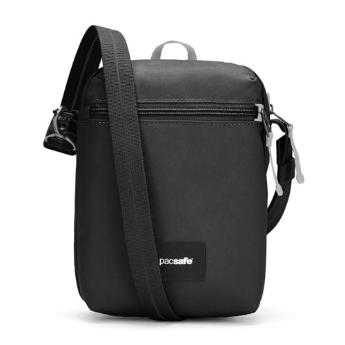 Pacsafe Unisex Go antykradzieżowa torba na ramię, Jet Black, 4,5 l