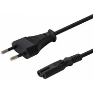 Kable - SAVIO Kabel SAVIO CL-97 (2-Pin F - Euro M; 1,2m; kolor czarny) - miniaturka - grafika 1