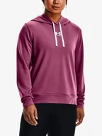 Bluzy sportowe damskie - Bluza damska Under Armour  Rival Terry Hoodie-PNK L - miniaturka - grafika 1