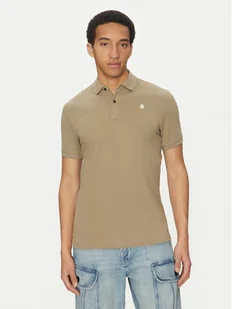 G-Star Raw Polo Dunda D11595-5864 6057 Khaki Slim Fit - Koszulki męskie - miniaturka - grafika 1