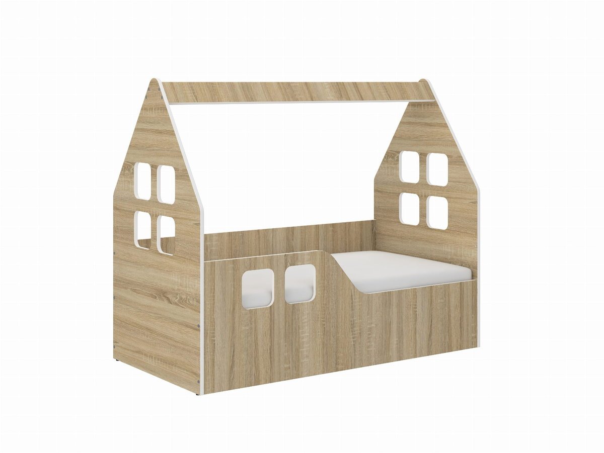 Łóżko dziecięce DOMEK SONOMA 140x70 LEWY