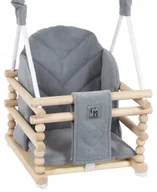 Place zabaw - HUŚTAWKA DLA DZIECI DO DOMU OGRODU POKOJU DREWNIANE MOCNE SIEDZIEKO VELVET - miniaturka - grafika 1