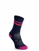 Skarpety termoaktywne - W'S Hike Light Cushion Tube Stripe Crew Socks, N59 deep navy/power pink, S - miniaturka - grafika 1