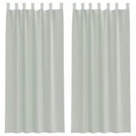 Zasłony - vidaXL Zasłony woalowe z pętelkami 2 szt. Jasnoszary 140x225 cm - miniaturka - grafika 1