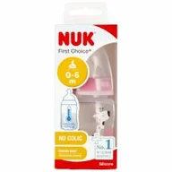 Butelki dla niemowląt - Nuk Butelka z wskaźnikiem temp. 0-6m First Choice 10743875 150 ml - miniaturka - grafika 1
