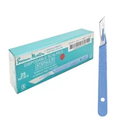 Meble i wyposażenie gabinetów medycznych - Skalpel chirurgiczny 25 sterylny 10szt stal nierdzewna Swann-Morton - miniaturka - grafika 1