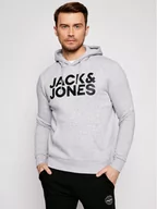 Bluzy męskie - Jack&Jones Bluza Corp Logo 12152840 Szary Regular Fit - miniaturka - grafika 1