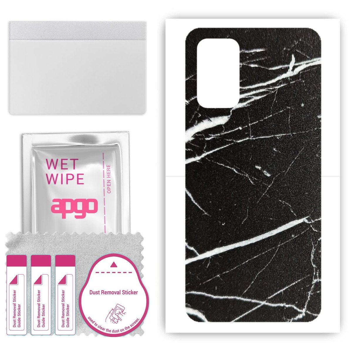 Folia naklejka skórka strukturalna na TYŁ do HTC Wildfire E Star - Marmur Ciemny - apgo SKINS