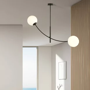 Emibig HUNTER 2 BLACK/OPAL1102/2 lampa sufitowa żyrandol nowoczesny 1102/2 - Lampy sufitowe - miniaturka - grafika 4