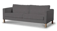 Pokrowce na meble - Dekoria pl Pokrowiec na sofę Karlstad 3-osobową nierozkładaną krótki grafitowy 204 x 89 x 64 cm Etna - miniaturka - grafika 1