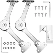 Zawiasy, okucia i inne akcesoria - Zawias podnoszący do mebli szafkowych, regulowany zawias podtrzymujący pokrywę, 2 sztuki, odpowiedni do szafek i mebli - miniaturka - grafika 1