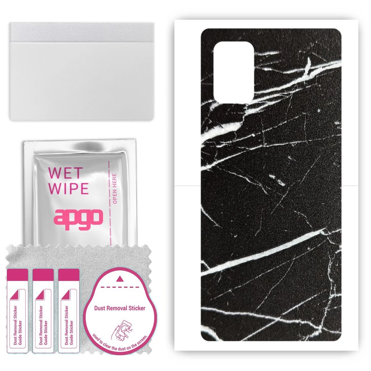 Folia naklejka skórka strukturalna na TYŁ do Samsung Galaxy A71 5G - Marmur Ciemny - apgo SKINS