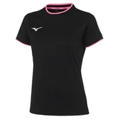 Koszulki sportowe damskie - Koszulka damska Mizuno Wom Tee Black/Pink Fluo XS - miniaturka - grafika 1