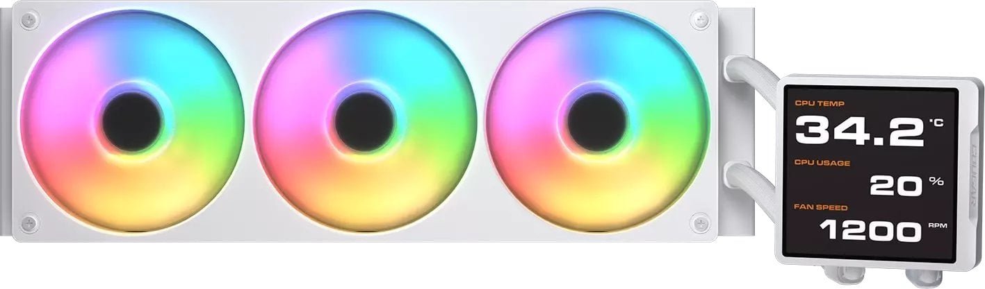 Chłodzenie wodne Cougar CPU chłodzenie wodne Poseidon Vistek Pro 360, ARGB, biały CGR-PSDVPRGB-W-360