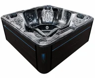 Baseny ogrodowe - HYDROSAN - Wanna SPA Jacuzzi ogrodowe z hydromasażem 5-osobowa 230x230 cm CZARNA FALA OBUDOWA ANTRACYT SPA702 - miniaturka - grafika 1