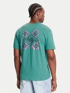 Koszulki męskie - Quiksilver T-Shirt Ev Swell Ovation Ss EQYZT08187 Zielony Comfort Fit - miniaturka - grafika 1