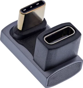 InLine® USB4 Adapter, USB-C Stecker/Buchse 180°, Aluminium, grau - Adaptery i przejściówki - miniaturka - grafika 1