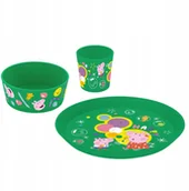 Miseczki i talerzyki dla dzieci - Zestaw naczyń dla dzieci Connect Świnka Peppa Pop, 3-częściowy, KOZIOL - miniaturka - grafika 1
