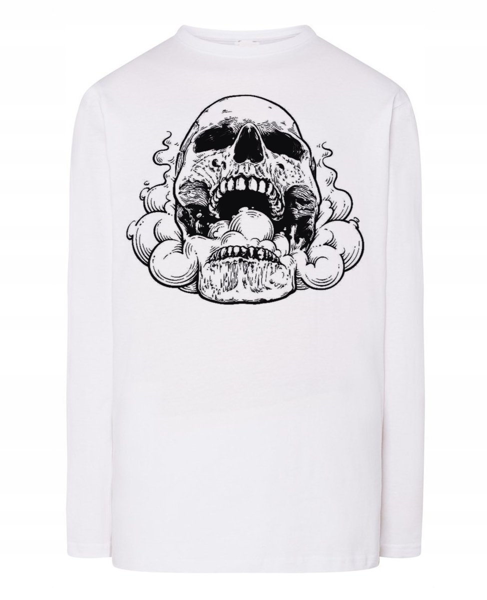 Longsleeve męski rockowy nadruk Czaszka r.3XL