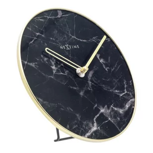 Nextime Zegar stołowy Marble Table czarny 5222ZW - Zegary - miniaturka - grafika 1