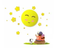 Lampy stojące - Naklejana lampka nocna LED słoneczko - N51-Artelia - miniaturka - grafika 1