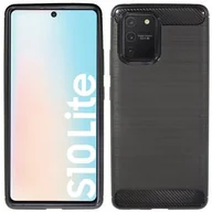 Etui i futerały do telefonów - cofi1453® Silicone Case Bumper Carbon kompatybilny z SAMSUNG GALAXY S10 LITE (G770F) Etui TPU Miękkie etui na telefon komórkowy Pokrowiec ochronny Czarny - miniaturka - grafika 1