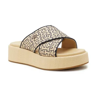 Tommy Hilfiger Klapki TH MONO RAFIA - Klapki i japonki damskie - miniaturka - grafika 1