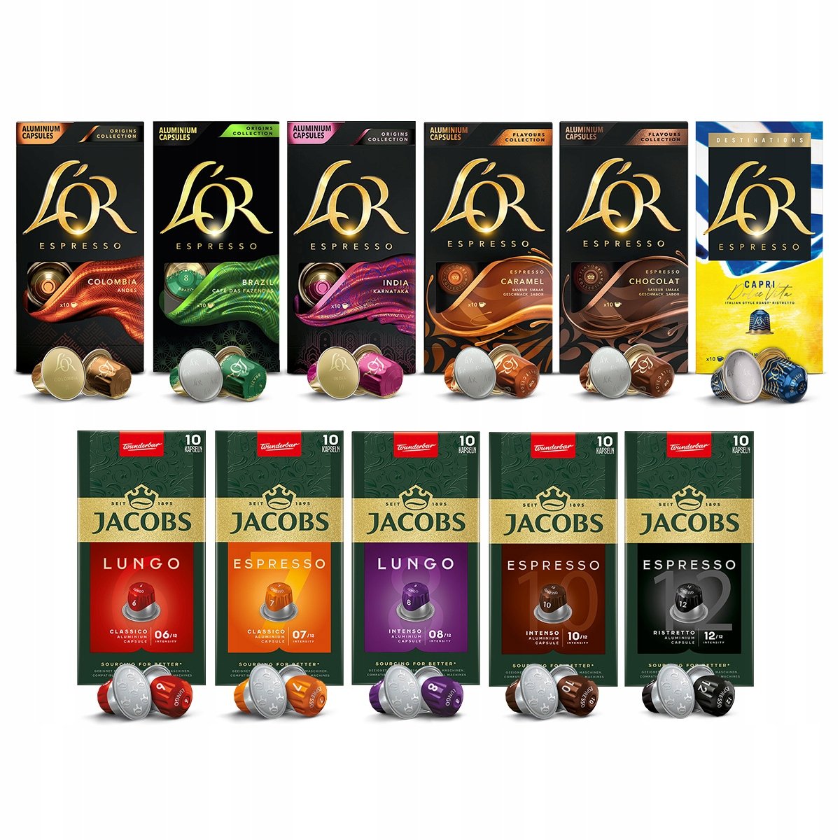 Kapsułki Jacobs L'or do Nespresso(r)* mix destinations 9+2 [110 kaw]