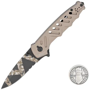 Nóż składany Extrema Ratio Caimano Nero N.A. Ranger LE No 073/250 Tactical Mud Aluminium, Geotech Camo N690 (04.1000.0166/BW/TM) - Noże - miniaturka - grafika 1