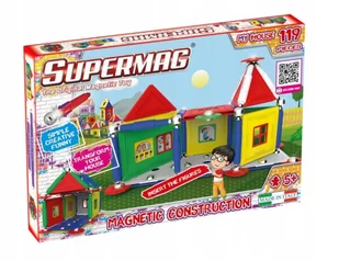 Supermag Mój Domek klocki magnetyczne 119 elem - Klocki - miniaturka - grafika 1