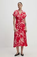 Sukienki - Answear Lab sukienka kolor czerwony maxi rozkloszowana - miniaturka - grafika 1