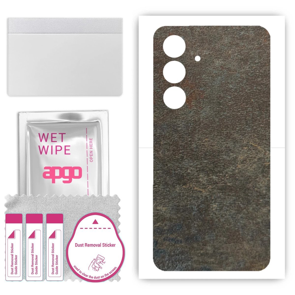 Folia naklejka skórka strukturalna na TYŁ do Samsung Galaxy F34 5G - Kamień Księżycowy - apgo SKINS