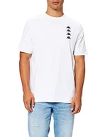Koszulki męskie - Kappa Męski T-shirt Jorn T-Shirt, Bright White, normalny - miniaturka - grafika 1