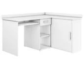 Biurka - Biurko narożne wolnostojące MICHAŁ I białe - miniaturka - grafika 1