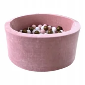 Suche baseny - Suchy basen z kulkami 40x90 Velvet Róż 250 piłek - GOTOWY MIX - miniaturka - grafika 1