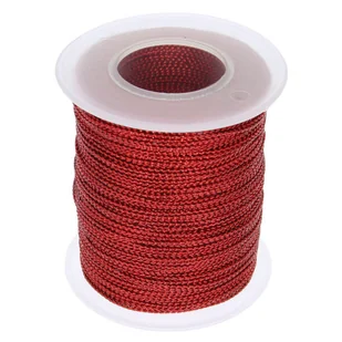Sznurek Nylonowy Metalizowany Czerwony 1mm-Szpula ~ 100 m - Zabawki kreatywne - miniaturka - grafika 1