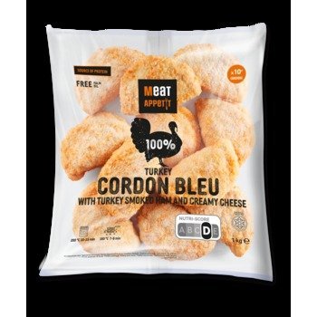 MEAT APPETIT, CORDON BLEU Z INDYKA Z WĘDZONĄ WEDLINĄ Z INDYKA I SEREM TOPIONYM 1KG