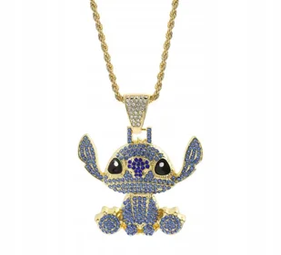 Naszyjnik wisiorek Stitch Z Diamencikami Kryształkami Bajka Lilo Stitch - Wisiorki - miniaturka - grafika 1