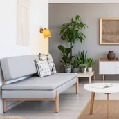 Lampy sufitowe - Lampa sufitowa Maron 1-pkt., tkanina, beżowa - miniaturka - grafika 1