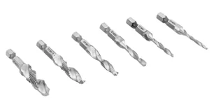 Zestaw wierteł gwintujących M3-M10 HSS 6szt SILVER - Wiertła - miniaturka - grafika 9