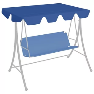 VidaXL Lumarko Zadaszenie do huśtawki ogrodowej, niebieskie, 150/130x70/105 cm! 312103 VidaXL - Markizy - miniaturka - grafika 1