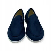 Mokasyny męskie - Mokasyny męskie zamszowe Old Money 45 - miniaturka - grafika 1