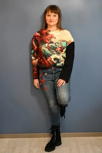 Bluza bawełniana z nadrukiem Japonia - Bluzy damskie - miniaturka - grafika 1