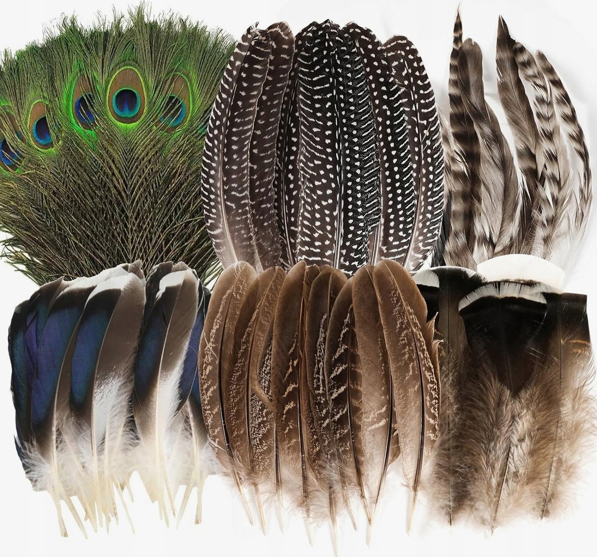 PIÓRA NATURALNE 48SZT 10-30CM RZEMIOSŁO DEKORACJA KOSTIUMY MIX STYLÓW