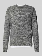 Swetry męskie - Sweter z dzianiny kroju regular fit z mieszanki bawełny - miniaturka - grafika 1
