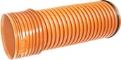 Rury - Kaczmarek Rura kanalizacyjna zewnętrzna PP K2-KAN DN/OD 200x3000 SN8, kielichowa korugowana 2-warstwowa, z uszczelką, kolor pomarańczowy - miniaturka - grafika 1
