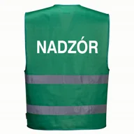 Odzież robocza - Kamizelka odblaskowa F474 PORTWEST L/XL -zielona nadruk NADZÓR - miniaturka - grafika 1