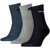 Skarpetki męskie - Puma Short Crew 3P Unisex Navy Grey Nigh - miniaturka - grafika 1