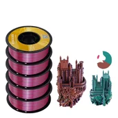 Filamenty i akcesoria do drukarek 3D - filament do drukarek 3D, wysoka jakość, wiele kolorów, 5 kg trójkolorowego jedwabiu A - miniaturka - grafika 1